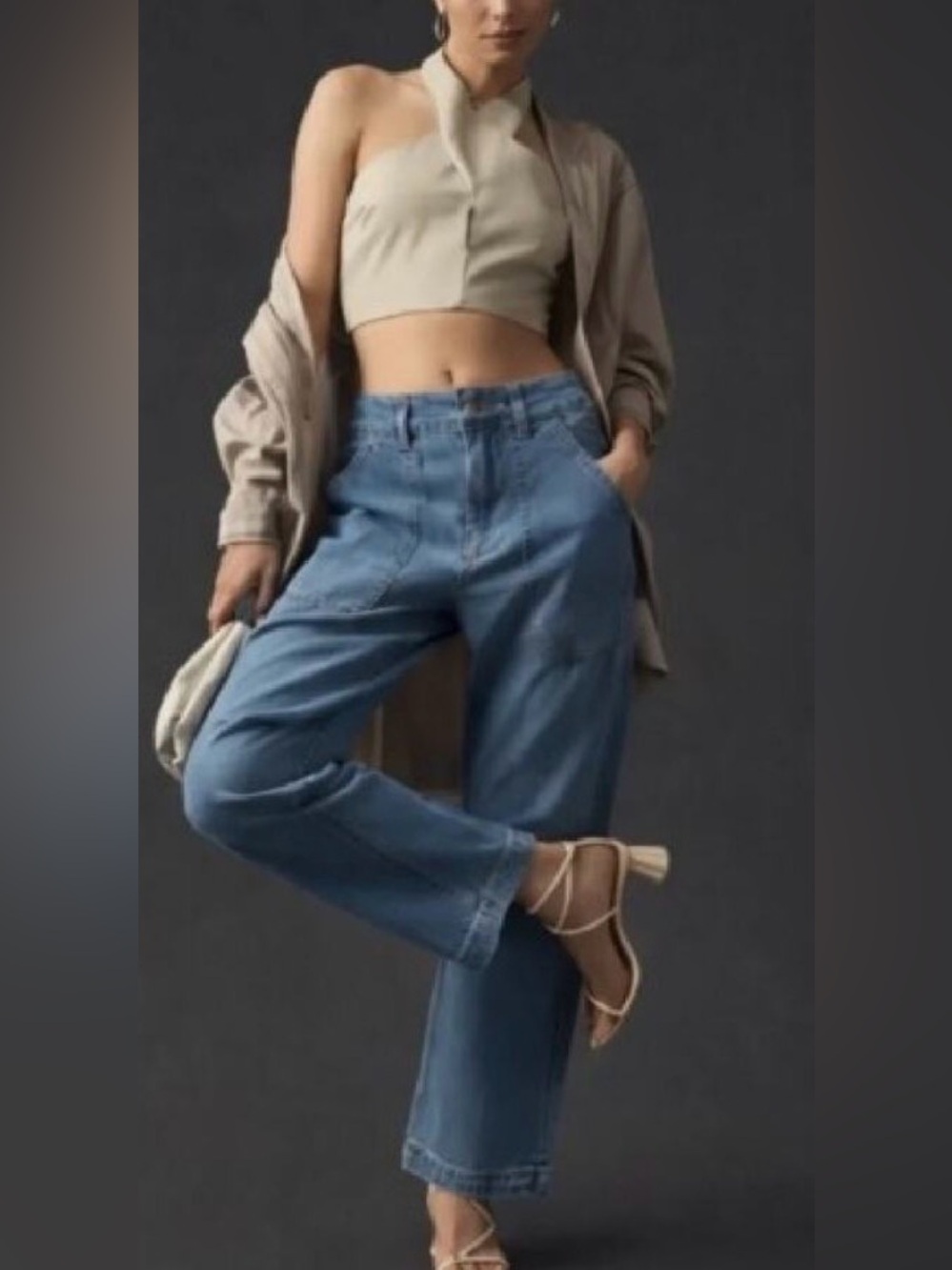 🌺NWT Young Fabulous and Broke high rise wide leg chambray pants 🌺